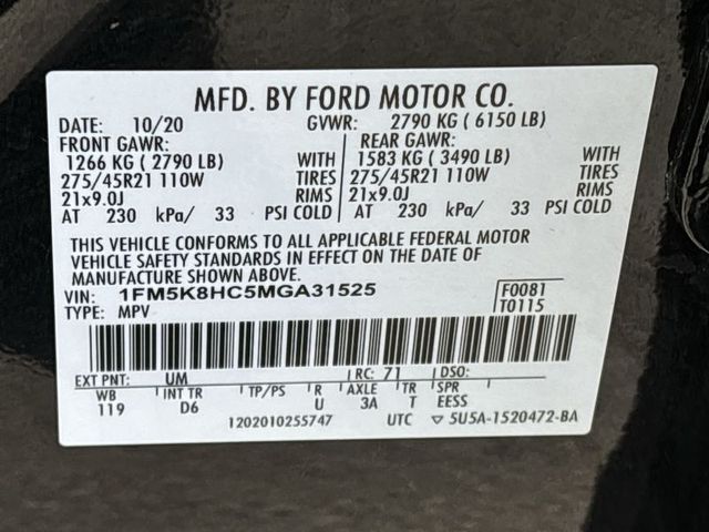 2021 Ford Explorer Platinum 4WD
