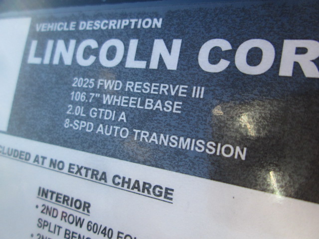 2025 Lincoln Corsair Reserve FWD