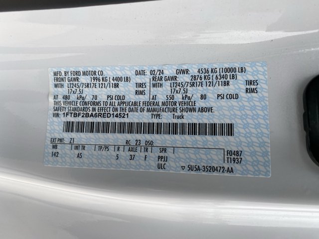 2024 Ford F-250 XL SD 4WD 8ft Box