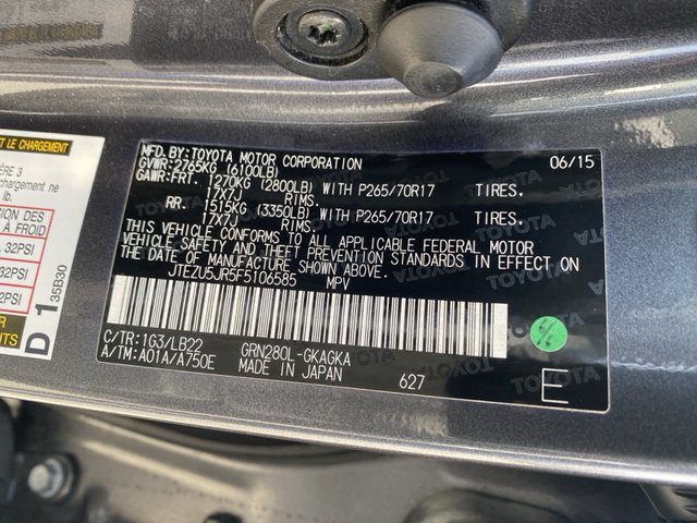 2015 Toyota 4Runner SR5 RWD