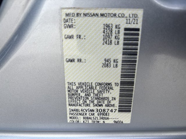 2022 Nissan Altima 2.5 SR