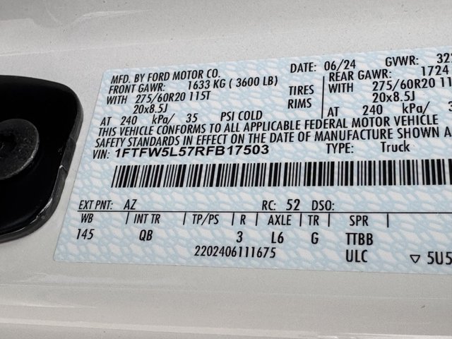 2024 Ford F-150 Lariat 4WD 5.5ft Box