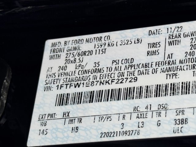 2022 Ford F-150 Lariat 4WD 5.5ft Box