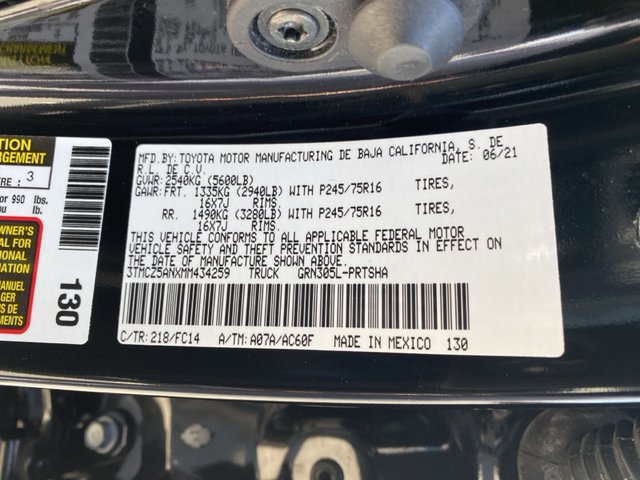 2021 Toyota Tacoma SR5 4WD 5ft Bed
