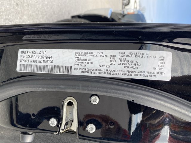 2020 Ram 3500 Laramie 4WD 8ft Box