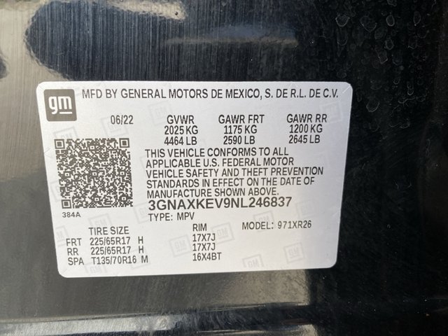 2022 Chevrolet Equinox LT w/1LT FWD