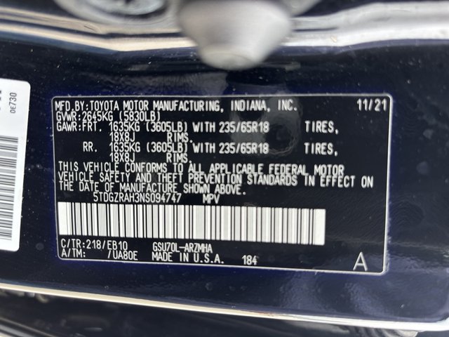 2022 Toyota Highlander XLE FWD