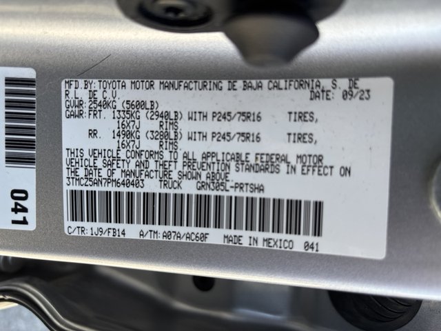 2023 Toyota Tacoma SR 4WD 5ft Bed
