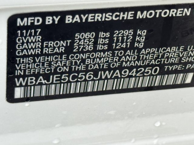 2018 BMW 5 Series 540i