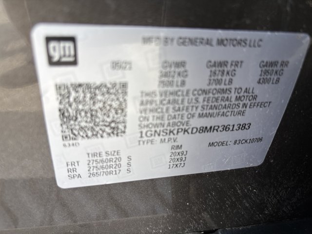 2021 Chevrolet Tahoe Z71 4WD