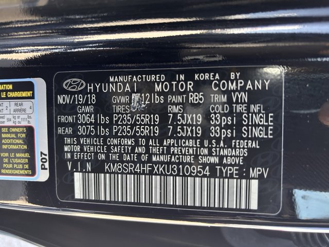 2019 Hyundai Santa Fe XL Limited Ultimate FWD