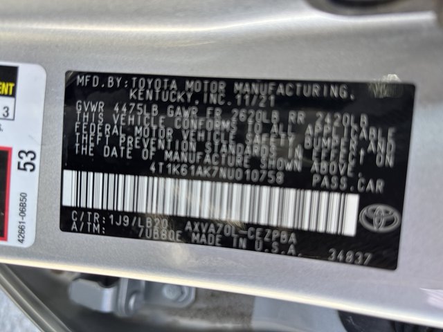 2022 Toyota Camry XSE