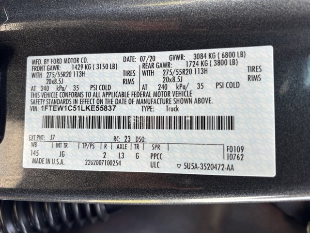 2020 Ford F-150 XL 2WD 5.5ft Box