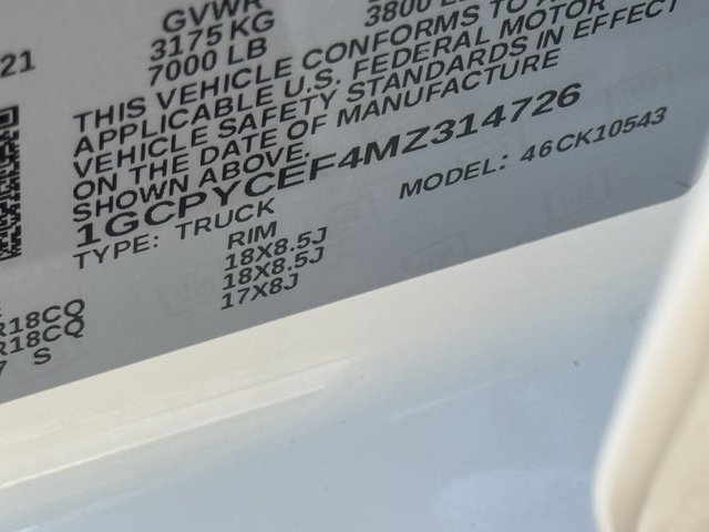 2021 Chevrolet Silverado 1500 Custom Trail Boss 4WD 147WB