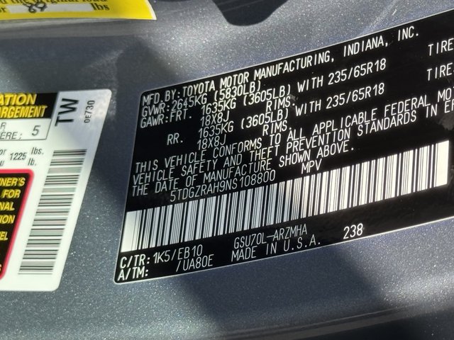 2022 Toyota Highlander XLE FWD