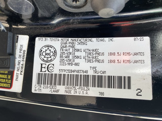 2023 Toyota Tundra TRD Pro 4WD 5.5ft Bed Hybrid
