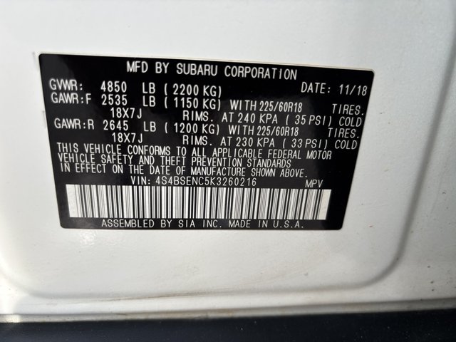 2019 Subaru Outback 3.6R Limited