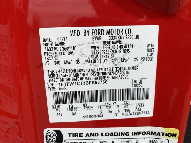 2011 Ford F-150 XLT 2WD 145WB