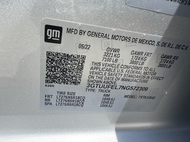 2022 GMC Sierra 1500 AT4X 4WD 147WB