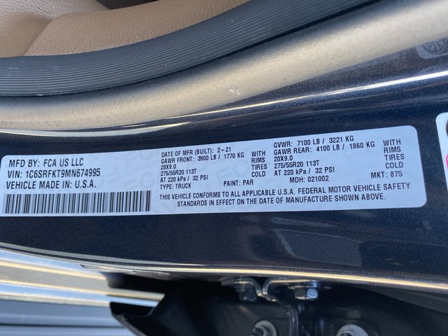 2021 Ram 1500 Longhorn 4WD 5ft7 Box