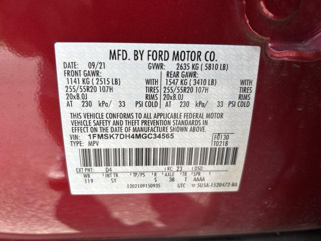 2021 Ford Explorer XLT RWD