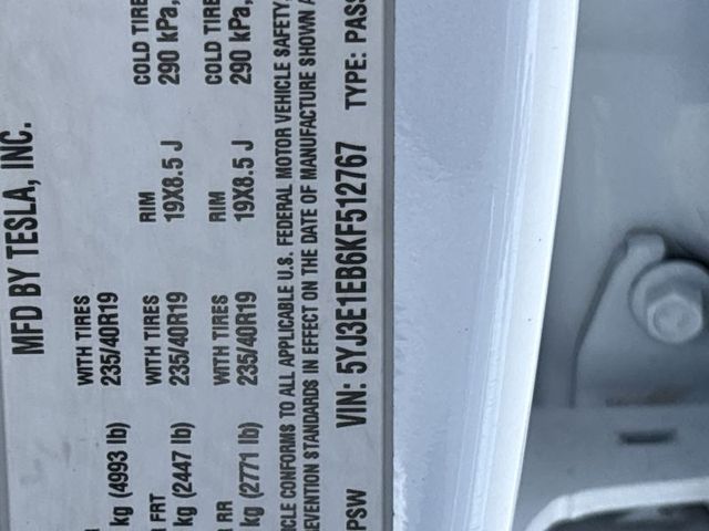 2019 Tesla Model 3 Long Range Battery AWD