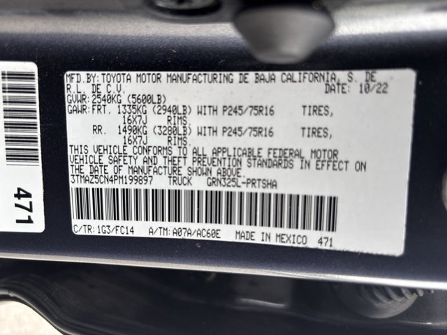 2023 Toyota Tacoma SR5 2WD 5ft Bed