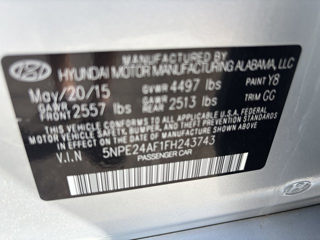 2015 Hyundai Sonata 2.4L SE