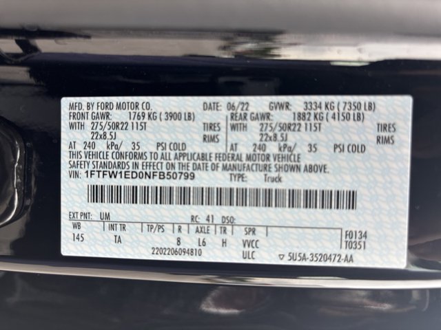 2022 Ford F-150 Limited 4WD 5.5ft Box