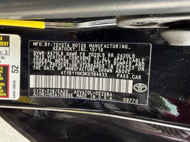 2019 Toyota Camry SE