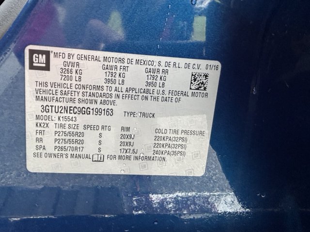 2016 GMC Sierra 1500 SLT 4WD 143WB