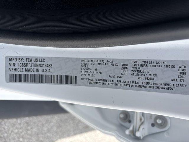 2022 Ram 1500 Laramie 4WD 5ft7 Box