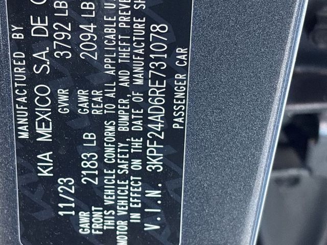 2024 Kia Forte LXS