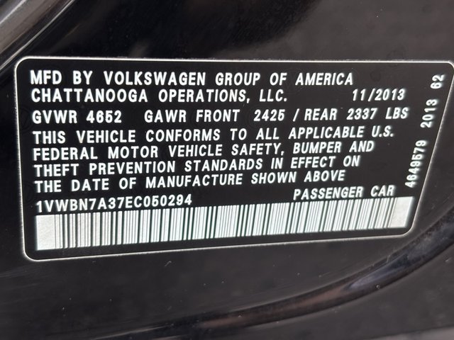 2014 Volkswagen Passat 2.0 TDI SE w/Sunroof