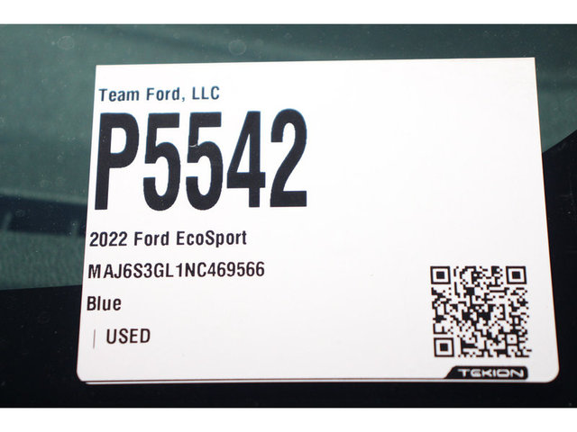 2022 Ford Ecosport SE 4WD