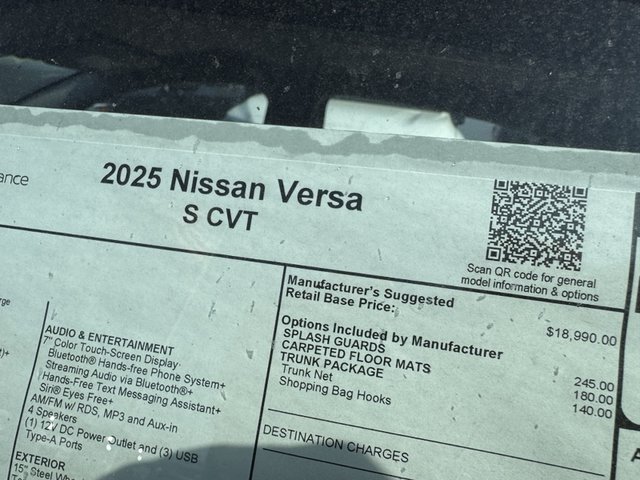 2025 Nissan Versa S photo