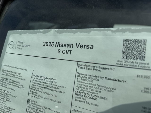 2025 Nissan Versa S photo