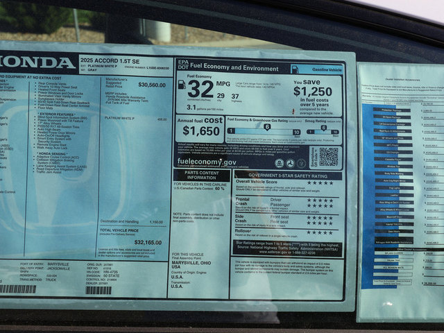 2025 Honda Accord SE photo
