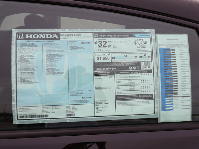 2025 Honda Accord SE photo
